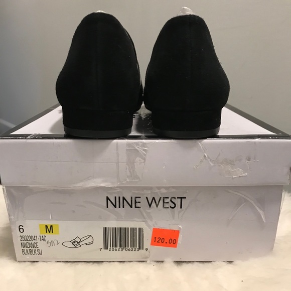 Nine West Women’s sz 6M Zance Ballet Flat New Blk - Picture 8 of 10